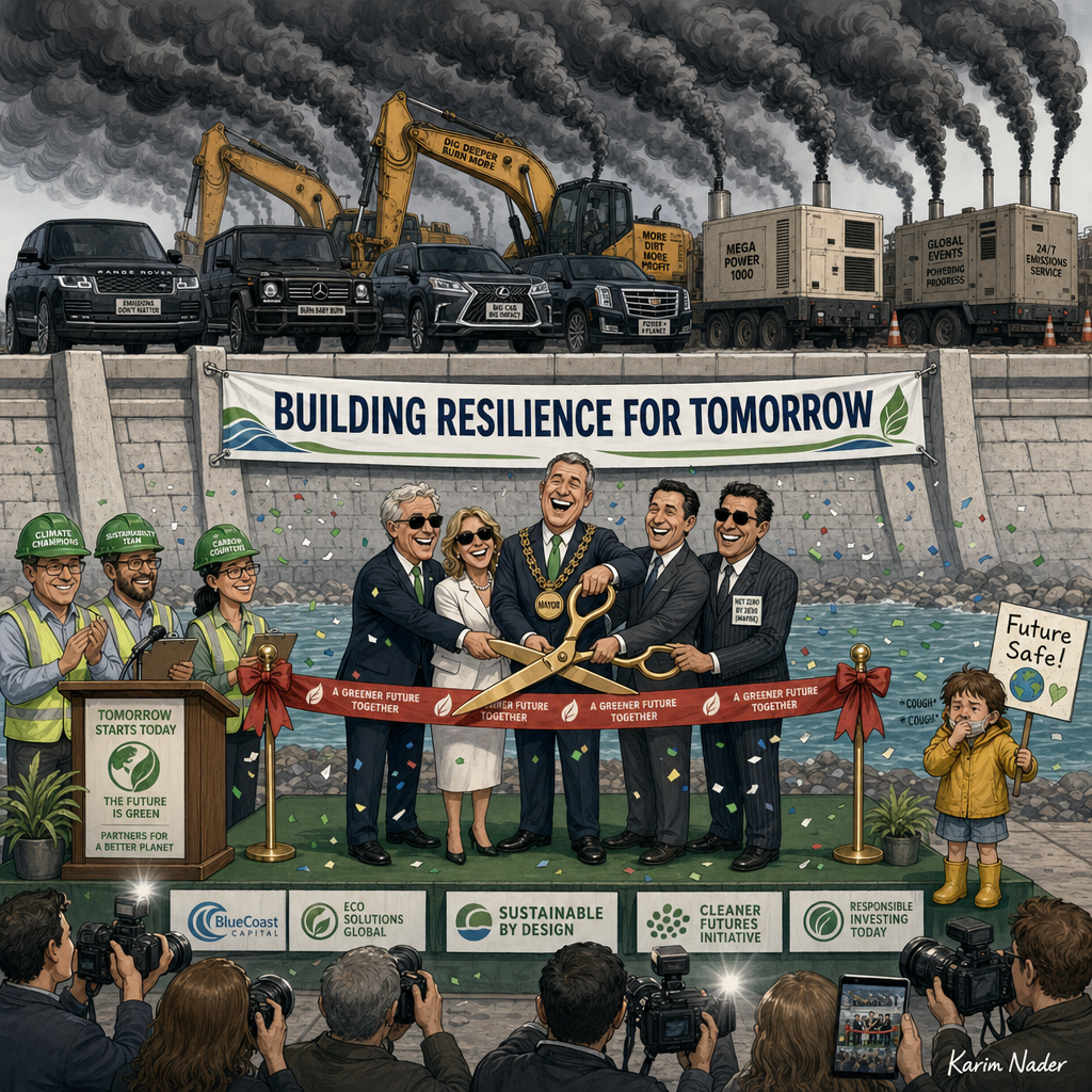 Ribbon-Cutting the Sea Wall