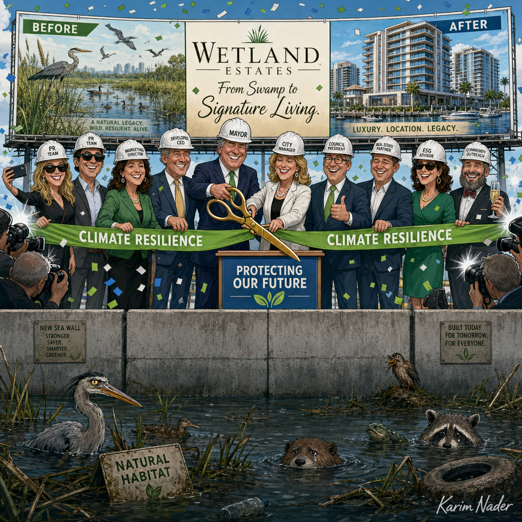 Ribbon-Cutting the Sea Wall