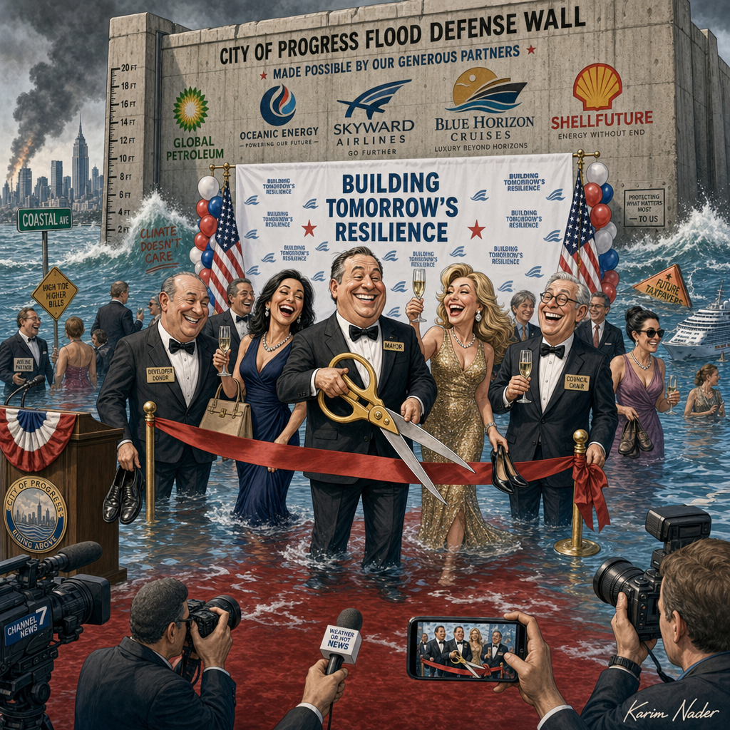 Ribbon-Cutting the Flood Wall