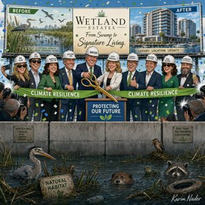 Ribbon-Cutting the Sea Wall