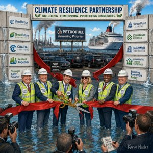 Ribbon-Cutting the Flood Wall