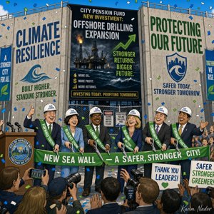 Ribbon-Cutting the Sea Wall