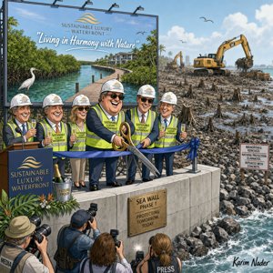 Ribbon-Cutting the Sea Wall